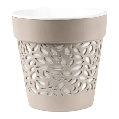 Кашпо для цветов пластиковое 8,3л d-22,5см «Блоссом» Пралине