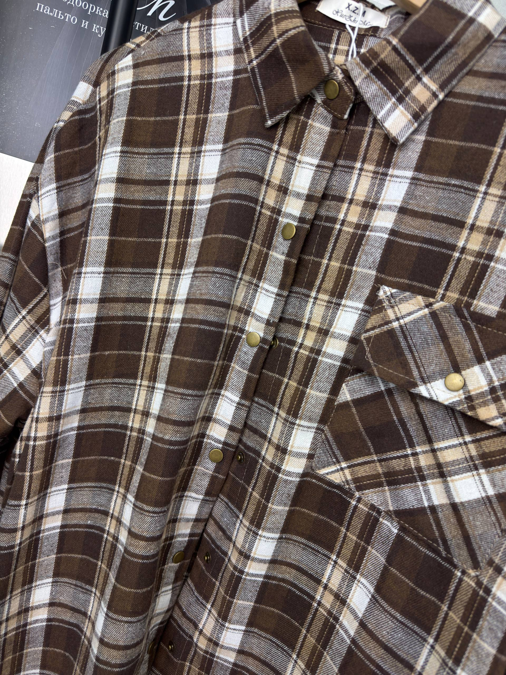 Рубашка женская арт. 11012 цвет "коричневый"