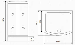 Душевая кабина Timo TL-1501