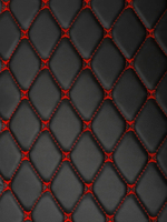 Ковры 3D SHACMAN X6000 (экокожа, черный, красная строчка)