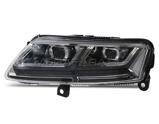 Передние фары Ауди А6 С6 2004-2011 V4 type [Комплект Л+П; яркие ходовые огни; электрокорректор; FULL LED]