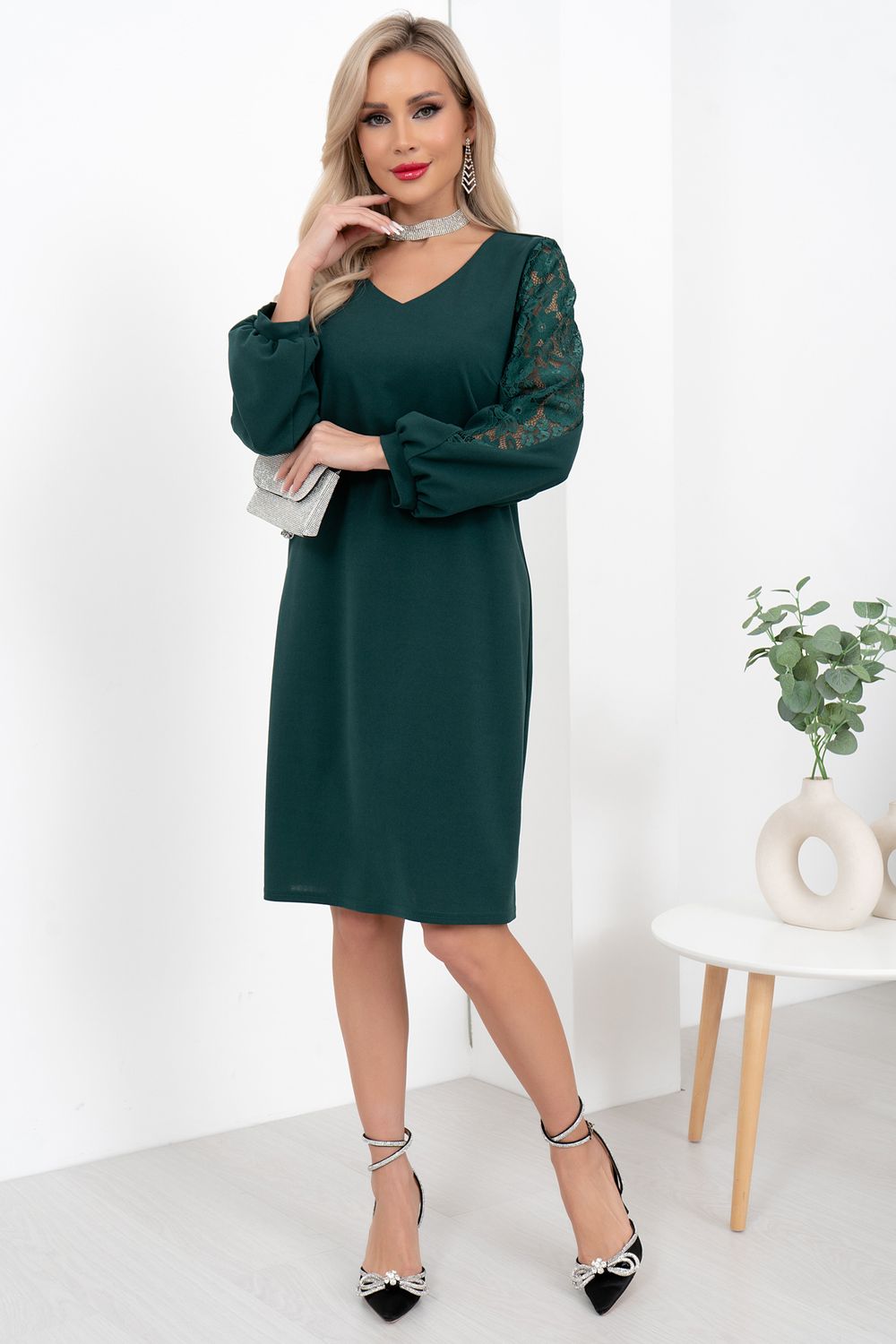 Платье Милана (изумруд) Р11-2001/2 Nikol (Акция)