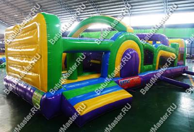 Надувной батут "Длинная полоса препятствий" 10*4*3 м
