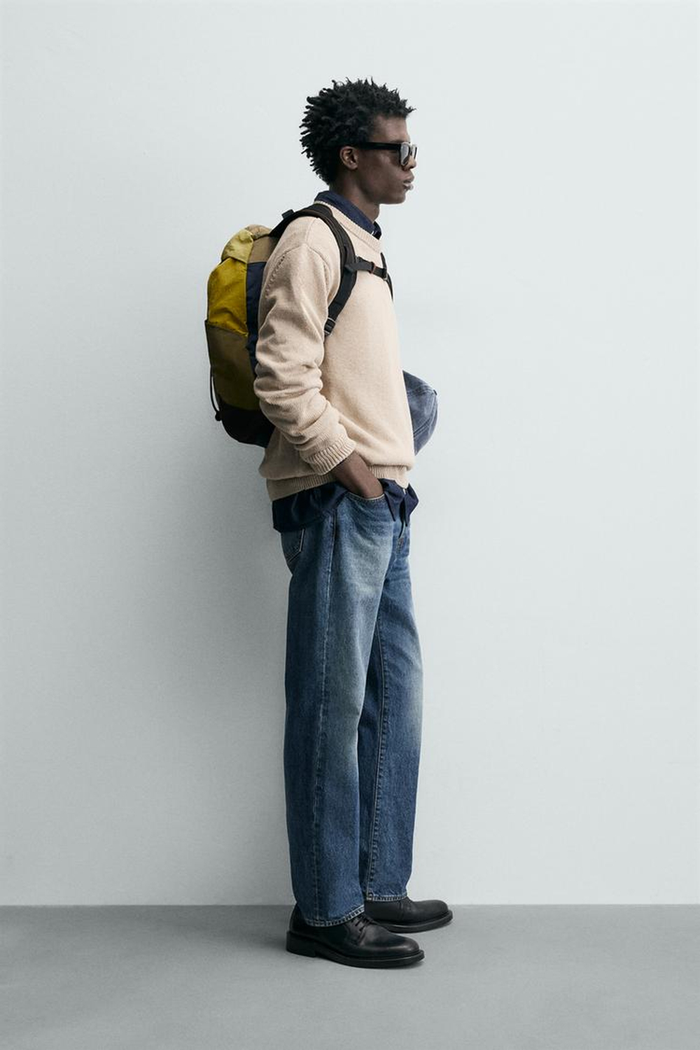 ZARA СВИТЕР ИЗ РЕЛЬЕФНОГО ХЛОПКА, РЫЖЕВАТО-КОРИЧНЕВЫЙ