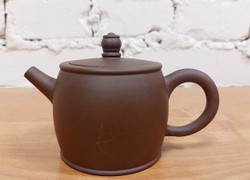 259047.2 Чайник ИСИН "ШУЙТУН" (Бочка), без рисунка 180мл, глина коричневый