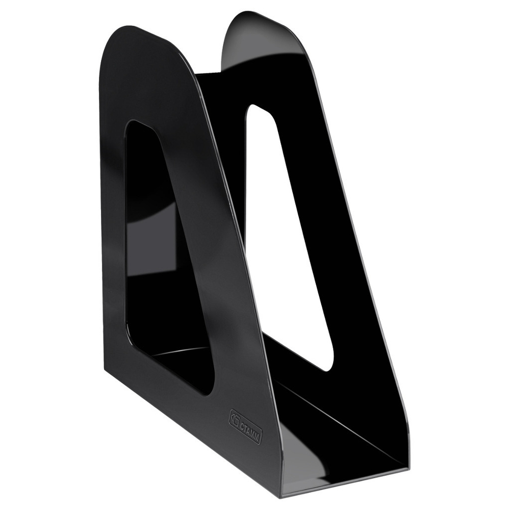 Лоток для бумаг вертикальный ширина 90 мм СТАММ Фаворит черный (351554)