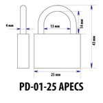 Апекс PD-01-25 (MBC-122) Замок навесной (240,6) (арт. 12770)