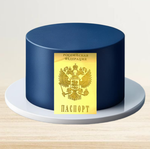 Акриловый зеркальный паспорт золотой