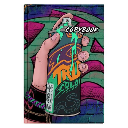 Блокнот А5 7БЦ 96л "Граффити баллончик" кл., глянц.лам.