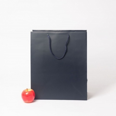 Пакет 33х40х16, темно-синий, меловка