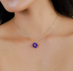 Колье Franck Herval, Mellina, с цветной смолой и кристаллом, FH26.1-15-64571 (синий)