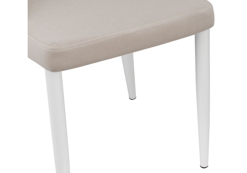 Стул на металлокаркасе Kora white / beige