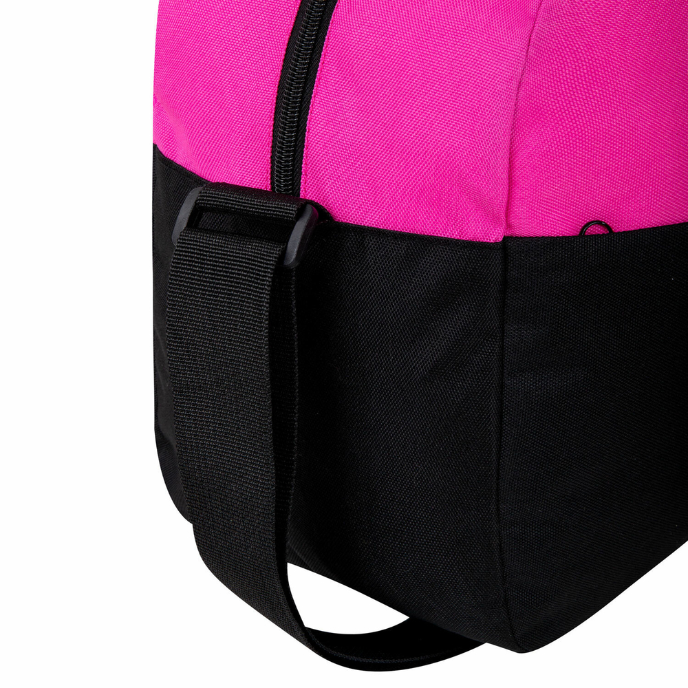 Сумка спортивная HEIKKI BASE (ХЕЙКИ), карман на молнии, черная/фуксия, 30x44x17 см, 272621