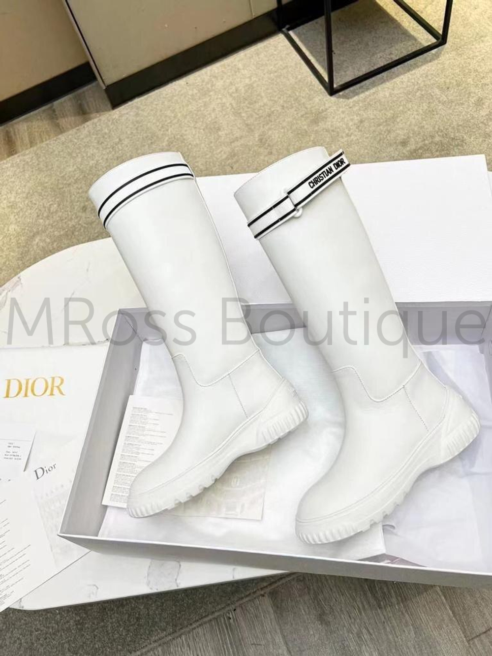 Белые сапоги Dior D-Racer