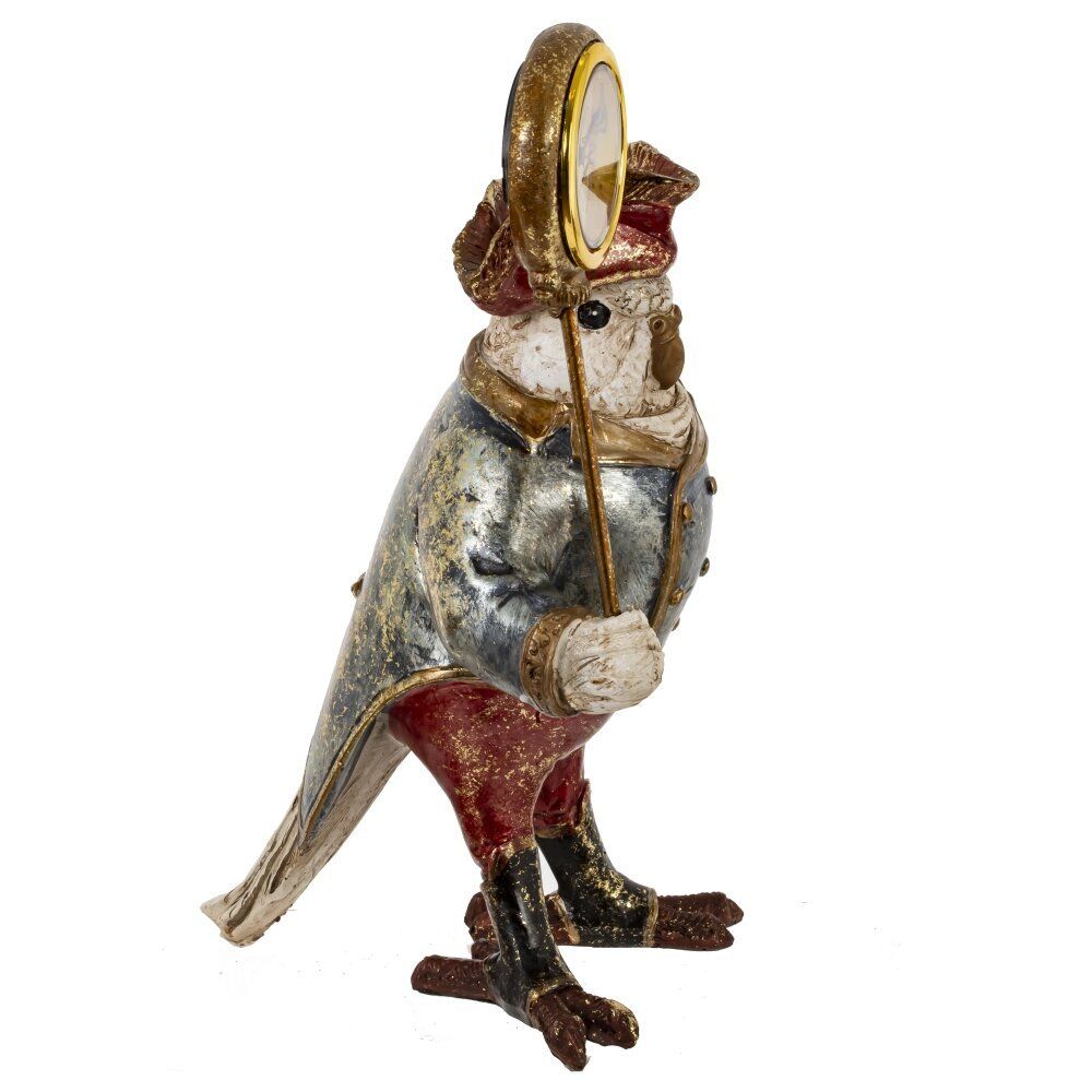 GAEM Фигурка декоративная с часами "Попугай" (LR44х1 н/п), L12 W13 H23 см