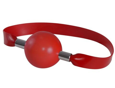 Красный резиновый кляп-шар (Цвет: красный)