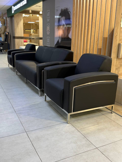 Комплект диван+2 кресла 9949 3+1+1 black pu