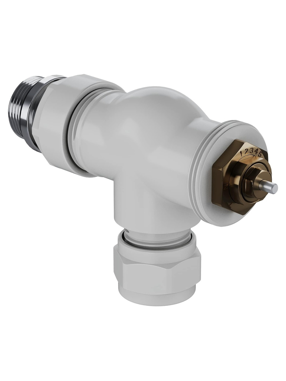 Набор термостатический осевой Royal Thermo Design Pro 15мм М30х1,5 (Белый)