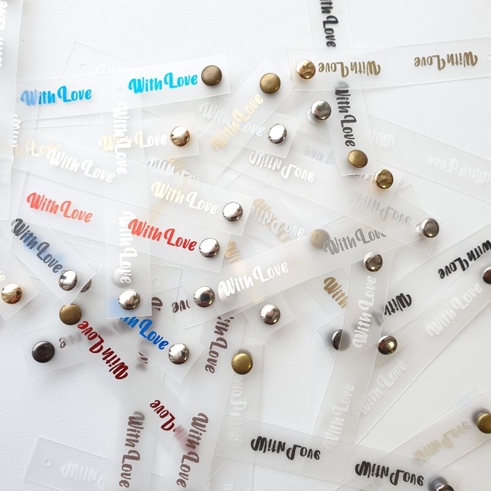 Силиконовая бирка на двухсторонних заклепках