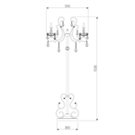 Торшер с хрусталем белый 12205/3F белый