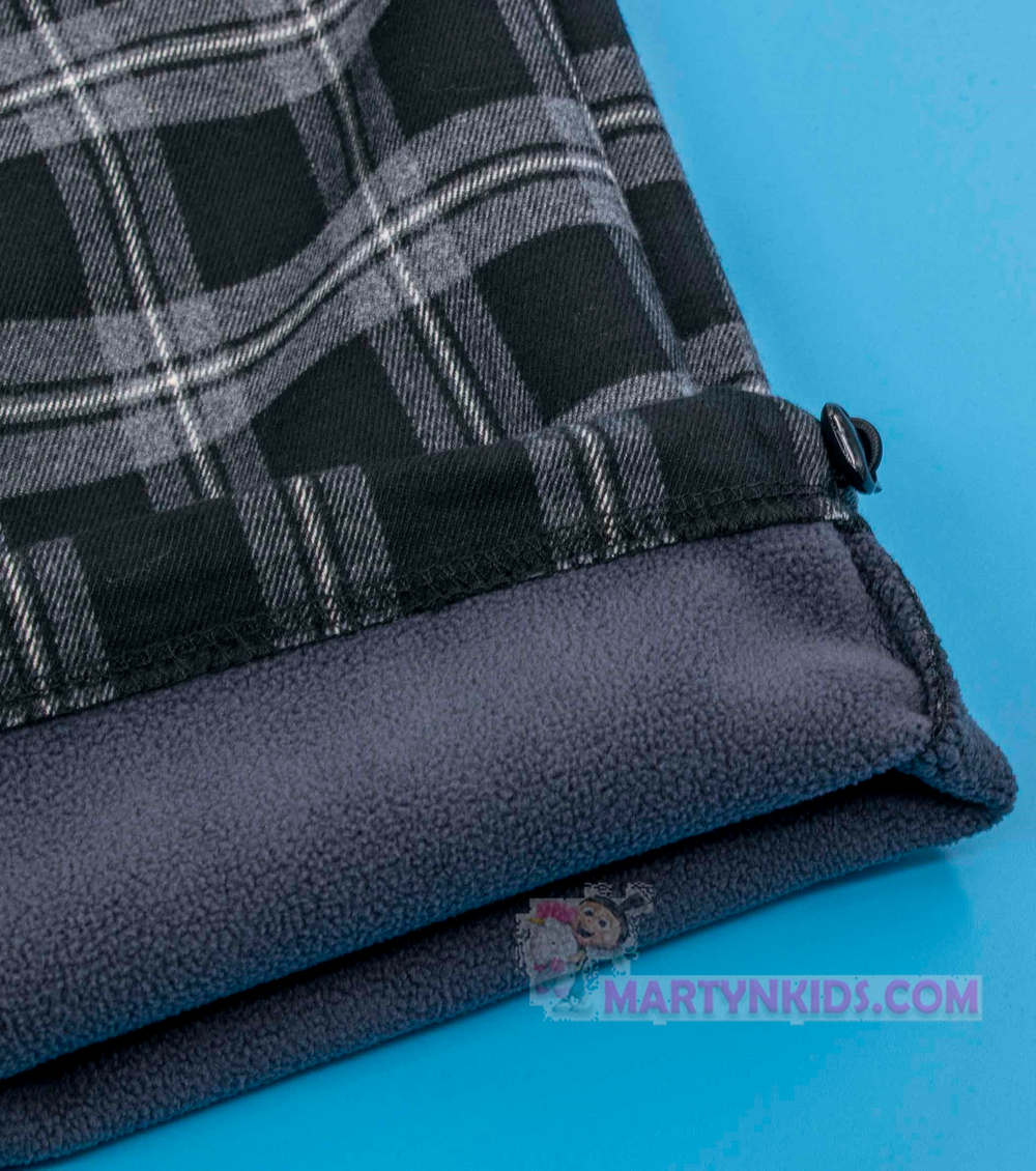 теплые брюки клетка Мишка плис 4876