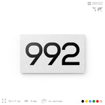Номер на дверь 992, табличка на дверь для офиса, квартиры, кабинета, аудитории, склада, белая 120х70 мм, Айдентика Технолоджи