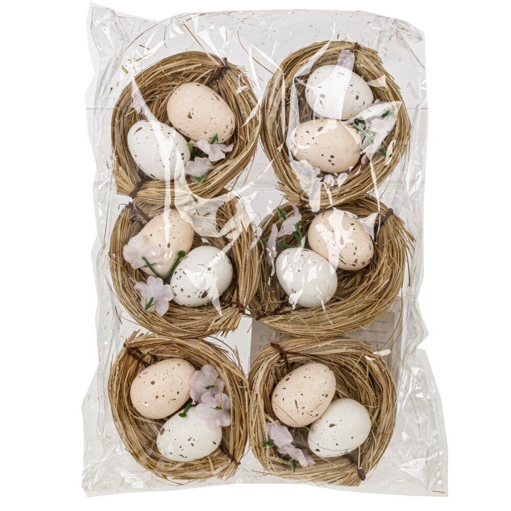GAEM Набор из 6-ти изделий декоративных "Гнездо пасхальное" (6*3), L16,5 W11,5 H3 см