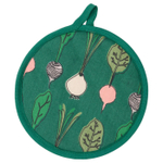 Прихватка IKEA TORVFLY (ТОРВФЛИ), Зеленый с рисунком, 20 см