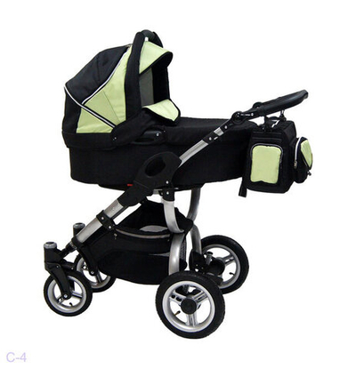 Детская коляска Reindeer City Cruise 2 в 1 (черный/зеленый)