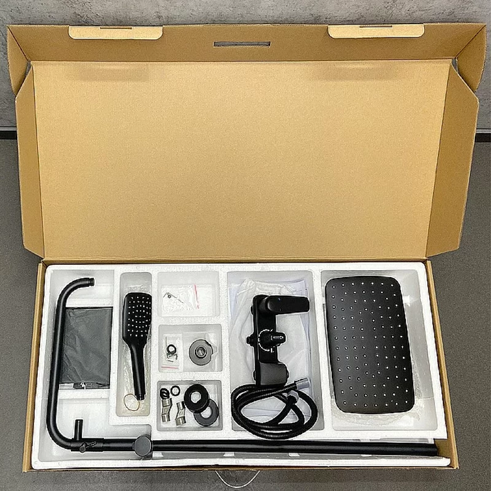 Душевая система Comforty FF074R-CMT 00-00004536 черная матовая