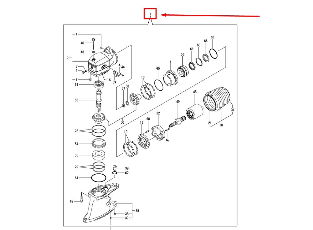 796327-02060-1 (796327-02060) UPPER GEAR ASSY