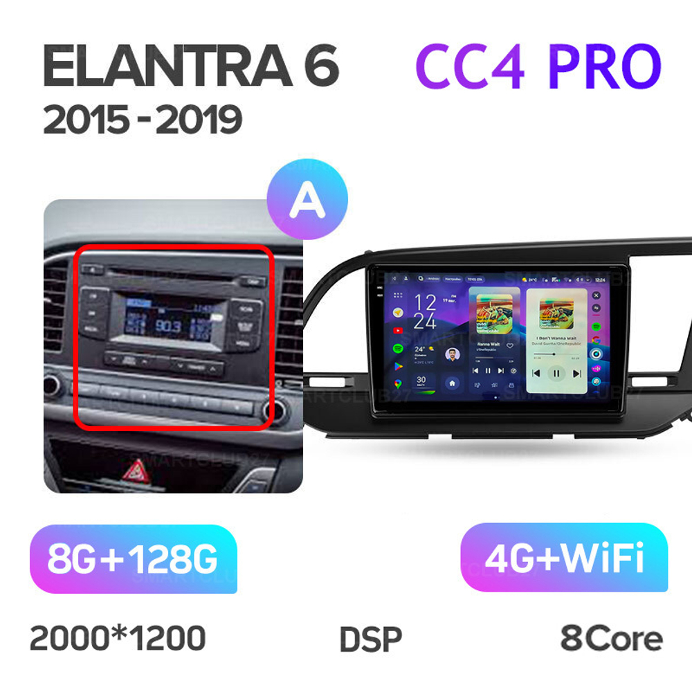 Teyes CC4 Pro 9" для Hyundai Elantra 6 2015-2019 (прав)