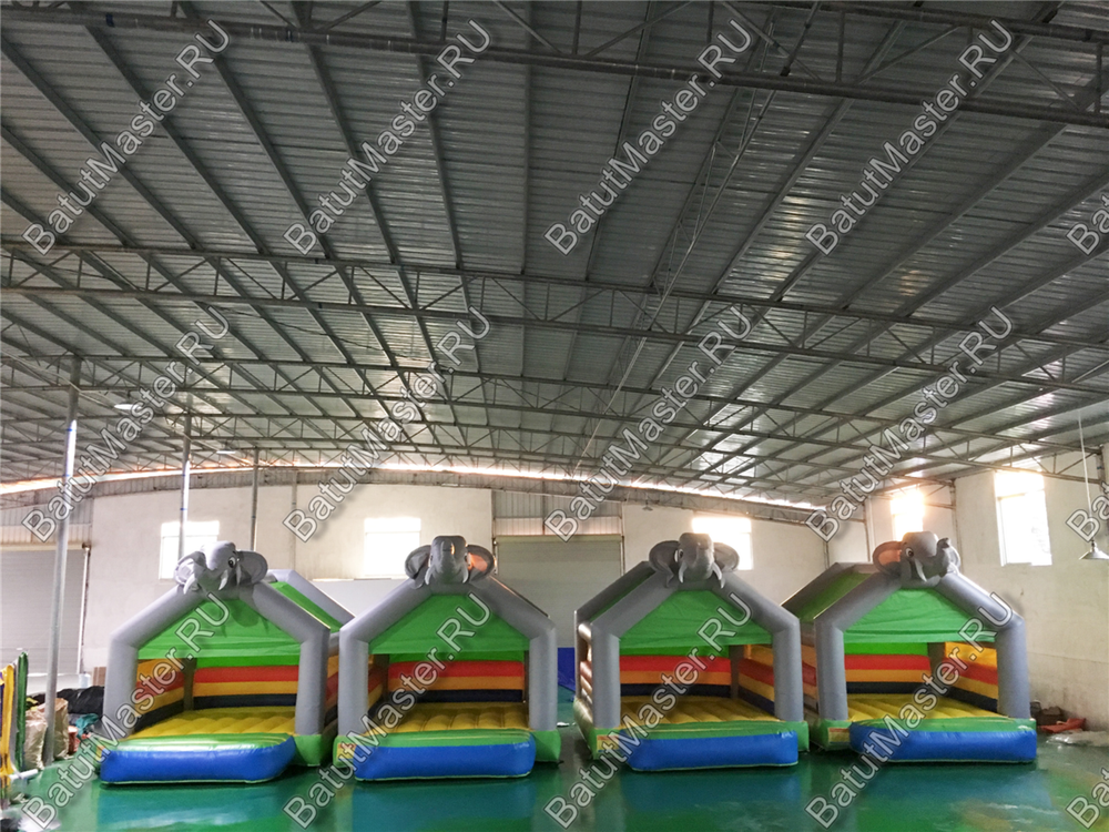 Коммерческий наддувной батут "Слоник - мой друг", 4,5*4,5*3,5 м