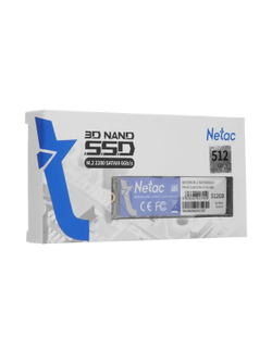Netac 512GB M.2 2280 SATA3 N535N 3D NAND SSD, R/W up to 540/490MB/s [NT01N535N-512G-N8X]