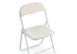 Стул на металлокаркасе Fold 1 складной beige / white