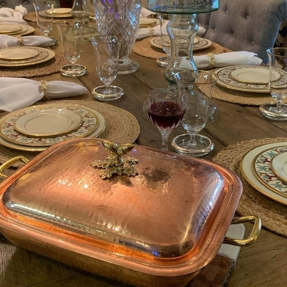 Противень с крышкой, медь