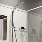 Душевая кабина Niagara Standart ST80/15Q/BK (80х80х200) квадрат,поддон 15см,распашная,проф.белый,без крыши,3 места