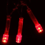 Гирлянда для дома 9,5м 100 ламп LED прозрач.пров.,8 реж, IP-20, Красный (возможность соединения)