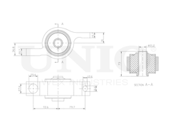 Сайлентблок задний правый переднего нижнего рычага UNIO RMP-20111