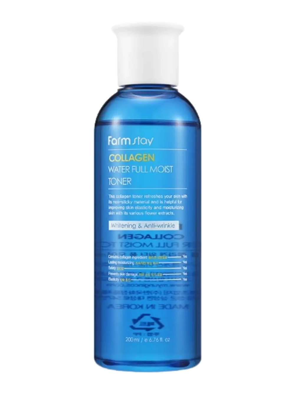 FARMSTAY - ТОНЕР ДЛЯ ЛИЦА УВЛАЖНЯЮЩИЙ С КОЛЛАГЕНОМ COLLAGEN WATER FULL MOIST TONER, 200 ML