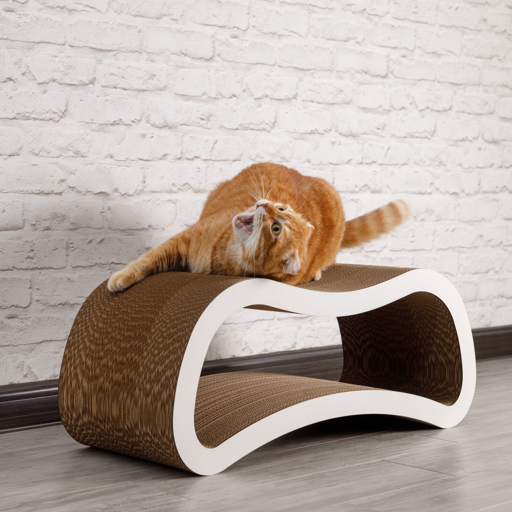 Когтеточка лежанка картонная двухсторонняя #03