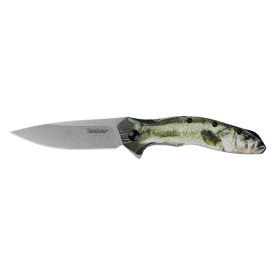 Нож KERSHAW 1845BASS Shoreline с клинком из стали 8Cr13MoV, рукоять Алюминий