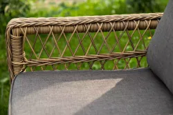 "Гранд Латте" лаунж-зона из искусственного ротанга, цвет соломенный