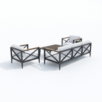 Лаунж зона Ideal Patio ВЕРИТА  белая - каркас карбон