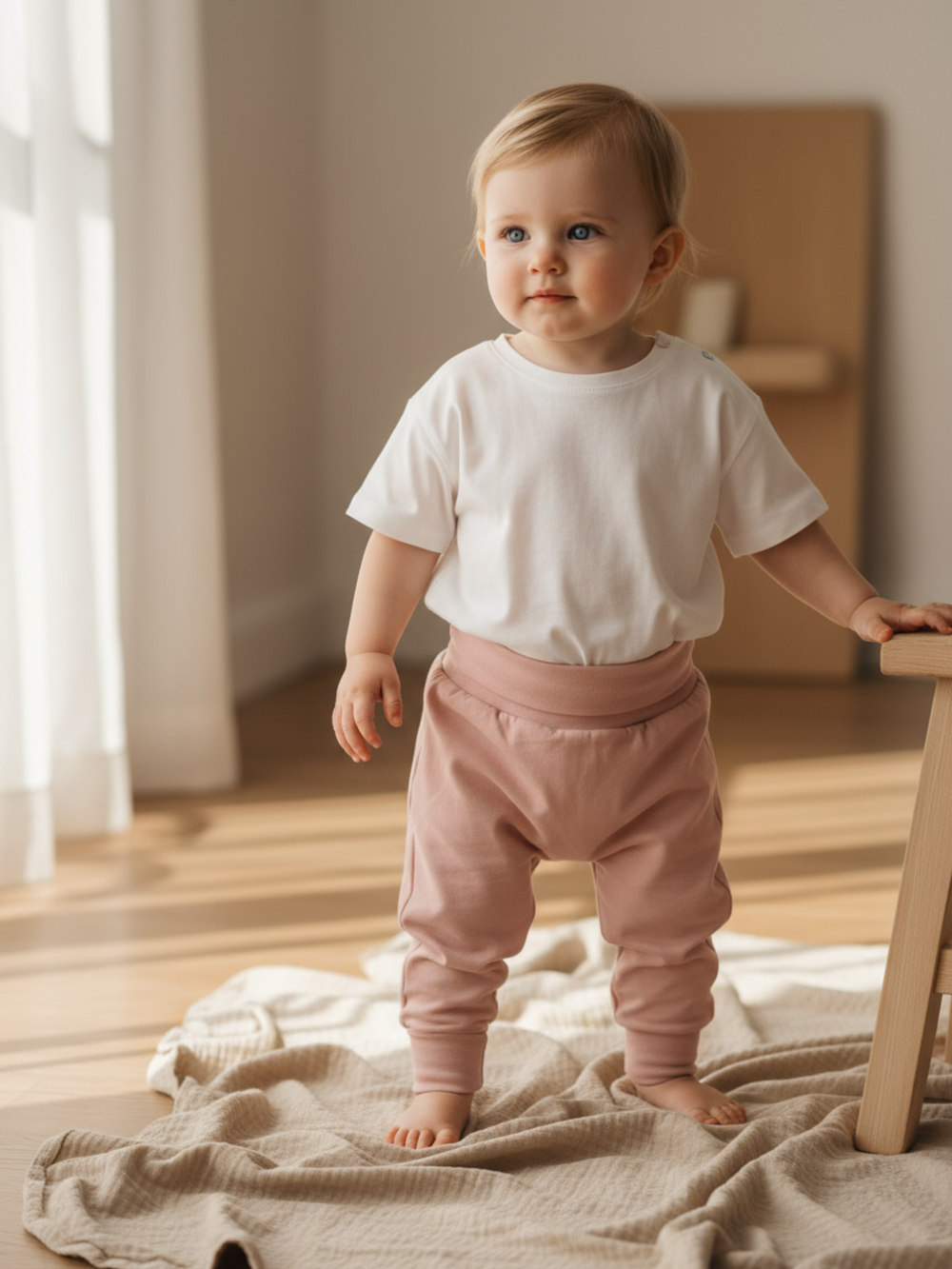 Ползунки для новорожденного розовый