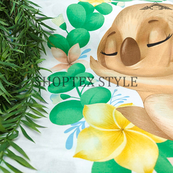 Перкаль "Детство-Коала Чупся" | ш.150 см | 105 г/м² | хлопок-100%