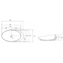 Раковина-чаша Abber Bequem 49 AC2107BS Черный матовый Серебро