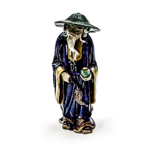 Китайский мудрец. Серия Chinese Mudmen Figurines / Грязевые люди. Китай, керамика Цзюнь, Шеквань. ок