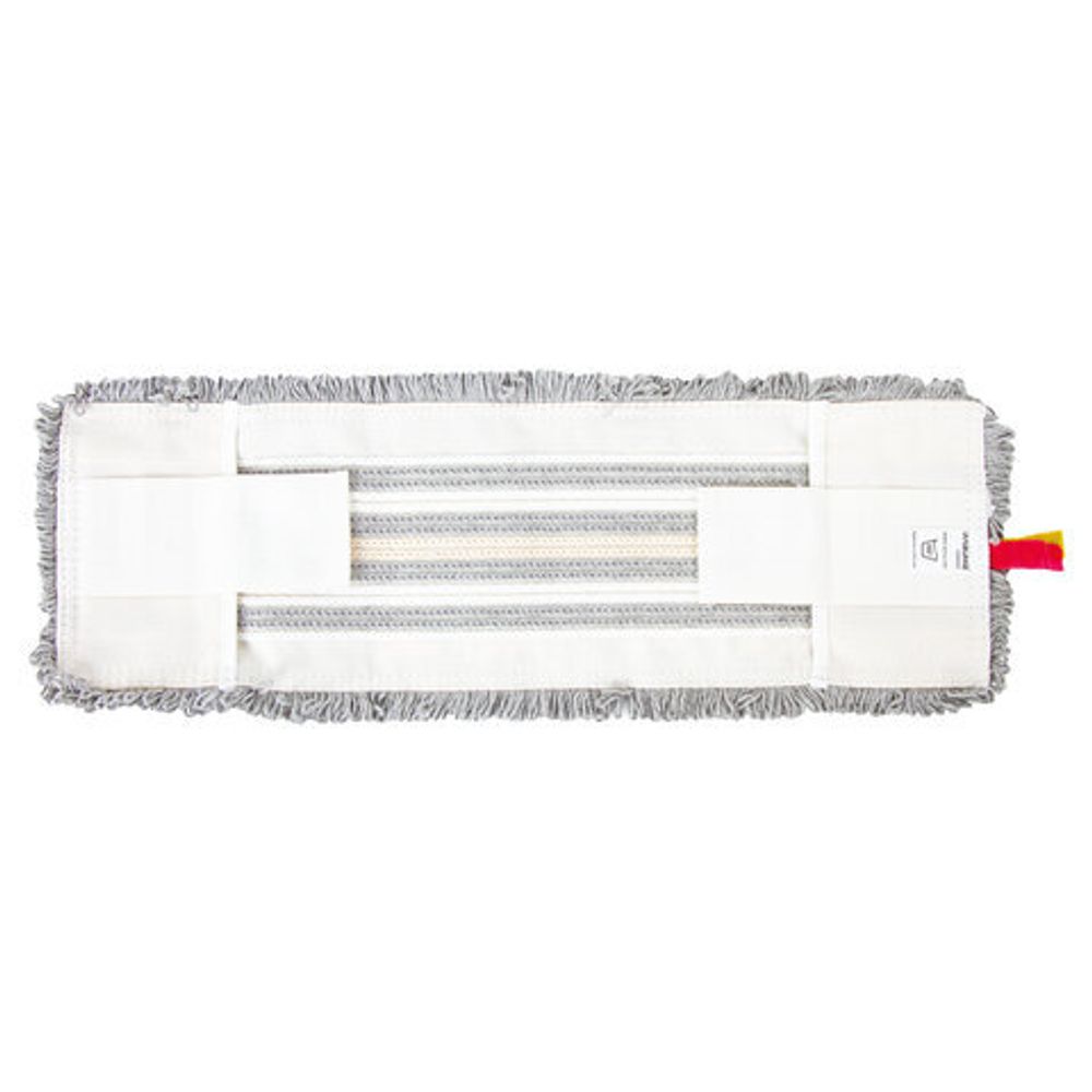 Насадка МОП плоская для швабры/держателя 40 см, Ттип У/К, хлопок/микрофибра,серая, LAIMA EXPERT, 606629