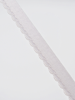 Резинка отделочная бело-серая 12 мм с учетом фестона